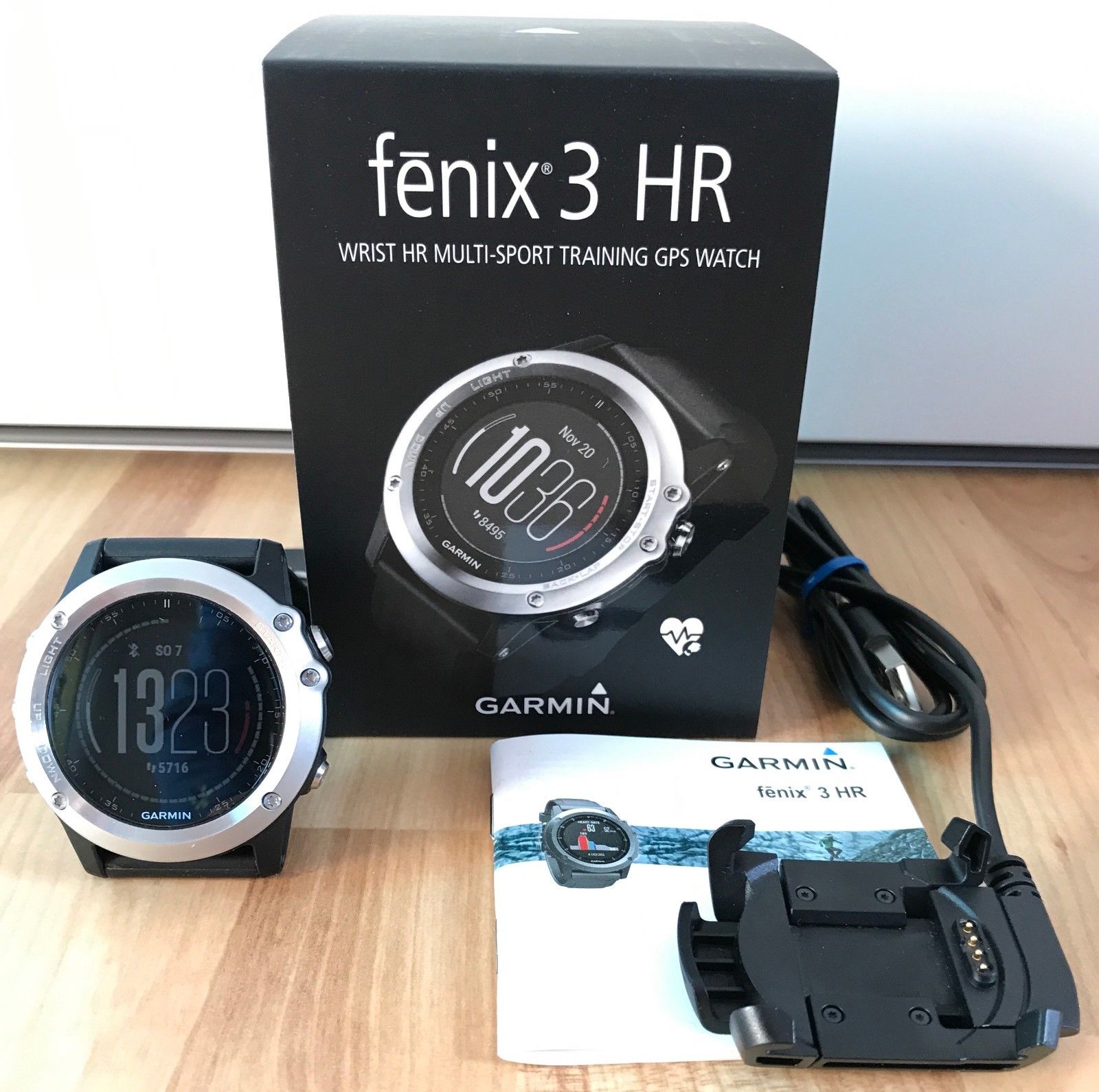GARMIN fenix 3 HR Multi-Sport Training GPS Watch (OVP) Top Zustand