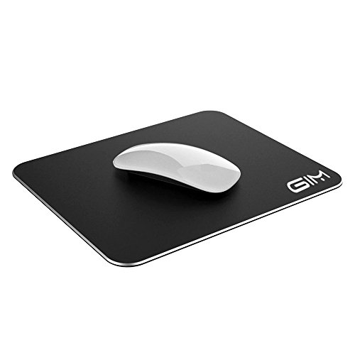 G-i-Mall Aluminium Gaming mauspad Mouse Pad mit Non-slip Rubber Base für Schnelle und genaue Kontrolle (Schwarz, 240*170*3.5mm)