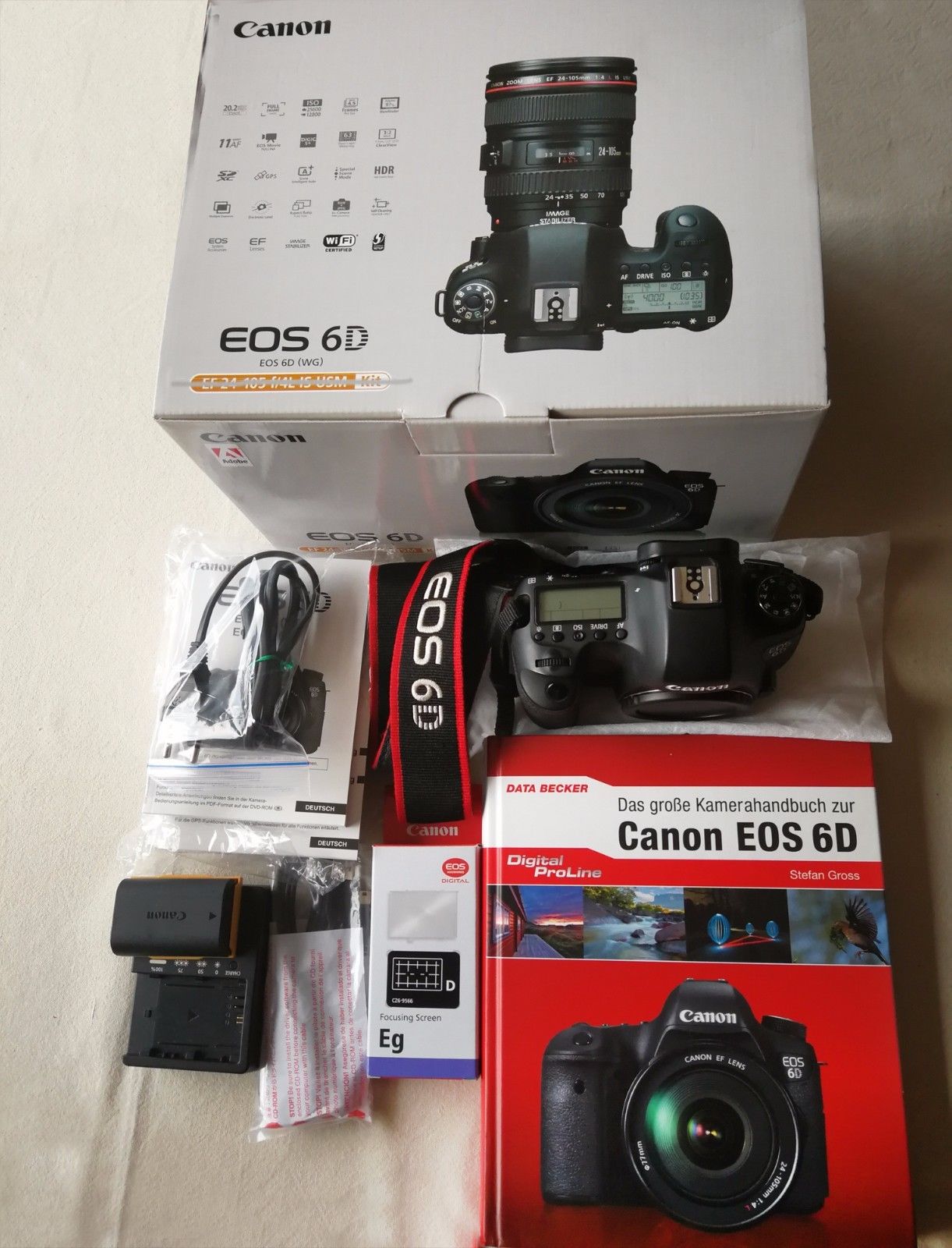 Canon EOS 6D 20.2MP Digitalkamera OVP - schwarz  - 14707 Auslösungen 