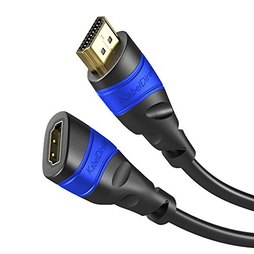 KabelDirekt 6m HDMI Verlängerungskabel / kompatibel mit HDMI 2.0a/b, 2.0, 1.4a (Ultra HD, 4K, 3D, Full HD, 1080p, HDR, ARC, Highspeed mit Ethernet) - TOP Series