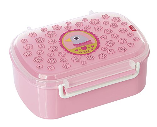 sigikid, Mädchen, Brotdose mit rosa Vogel-Druck, Brotzeitbox Finky Pinky, Rosa, 24776