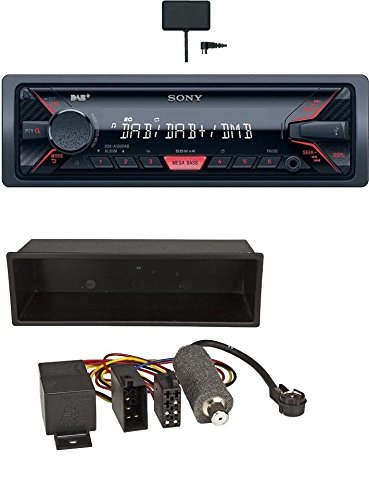 Sony DSX-A300DABKIT MP3 USB 1DIN DAB AUX Autoradio für VW Polo T4 Passat Golf (98-04)
