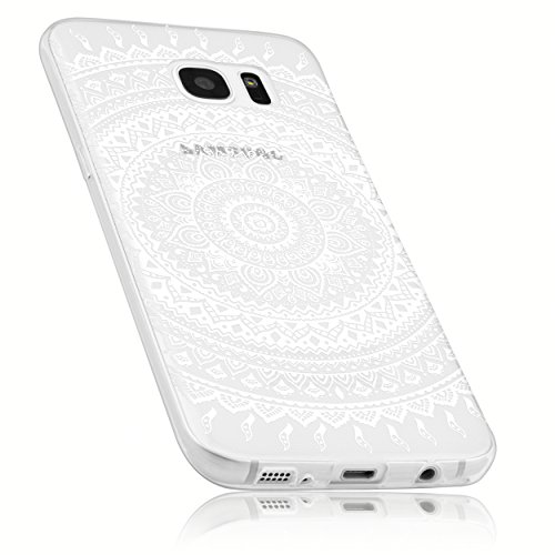 mumbi UltraSlim Hülle für Samsung Galaxy S7 Schutzhülle transparent im Mandala Design (Ultra Slim - 0.55 mm)