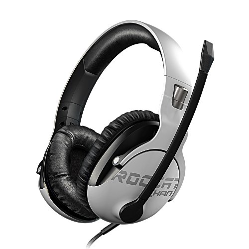 ROCCAT Khan Pro - Hi-Res Esports Gaming Headset (Stereo 3,5 mm, Superleichte 230 g, Multiplattform Kopfhörer für PC/Mac/Playstation 4/Xbox One/Nintendo Switch/Android/iOS/VR) weiß