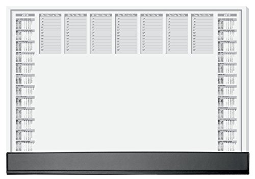 Sigel HO365 Papier-Schreibunterlage mit Schutzleiste, 2-Jahres-Kalender, 59,5 x 41 cm , 40 Blatt