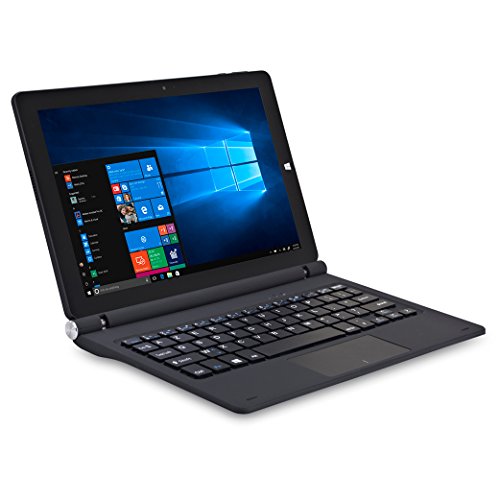 iOTA ONE 25,65cm (10,1 Zoll Full HD) 2-in-1 Detachable Notebook (Intel Atom Z8350, 2 GB RAM, 32 GB Speicher, Touchscreen, Deutsche Tastatur, Windows 10) schwarz