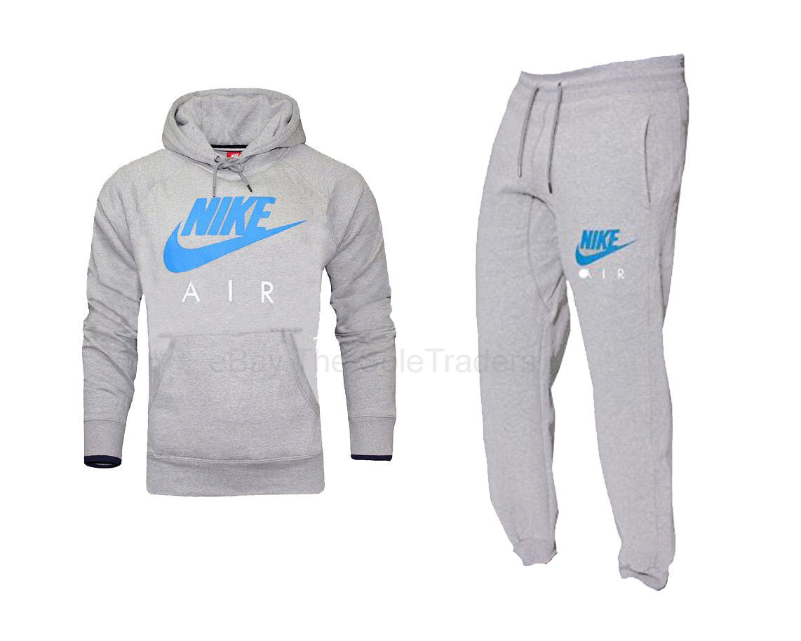 Mens Nike Air Tracksuit Grey/Baby Blue 823637 063 Sizes: UK S_M_L_XL 