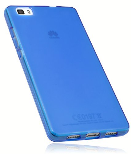 mumbi Schutzhülle Huawei P8 Lite Hülle transparent blau (nicht für das P8 Lite Smart)