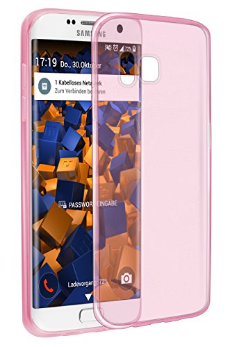 mumbi UltraSlim Hülle für Samsung Galaxy S7 Edge Schutzhülle pink transparent (Ultra Slim - 0.8 mm)