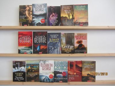 Elizabeth George 16 Bücher Romane Krimi Thriller Kriminalromane Psychothriller 