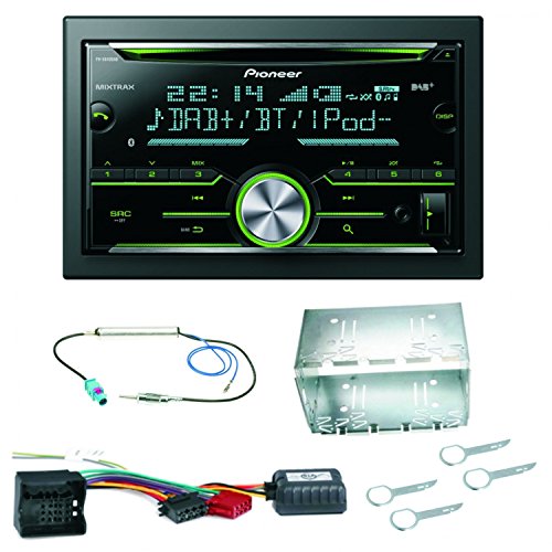 Pioneer FH-X840DAB Autoradio mit USB DAB MP3 AUX und Bluetooth Freisprecheinrichtung Digitalradio Einbauset für Fox Polo 9N3