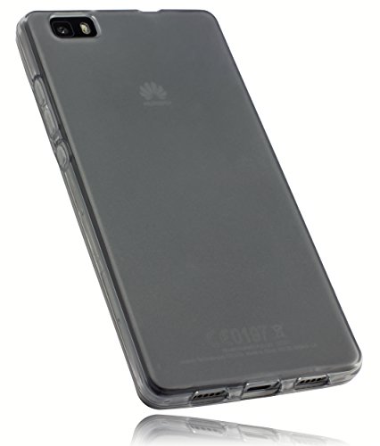 mumbi TPU Schutzhülle für Huawei P8 Lite Hülle transparent schwarz (nicht für das P8 Lite Smart)
