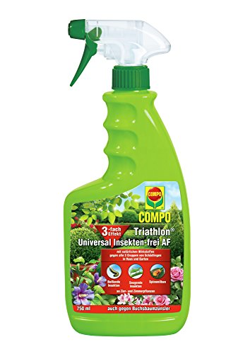 COMPO Triathlon Universal Insekten-frei AF, Bekämpfung von Schädlingen an Zier- und Zimmerpflanzen, Anwendungsfertig, 750 ml