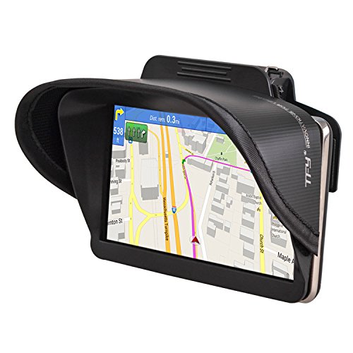 TFY GPS Sonnenschutzvisier für Navigationsgeräte wie Garmin nüvi 2797LM, für 17.7 cm portable bluetooth Auto-GPS-Geräte und andere 17.7 cm GPS-Geräte