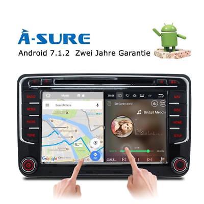 Android 7.1.2 GPS DAB+ Autoradio Navi DVR+ Für VW Passat Golf Tiguan Jetta Seat