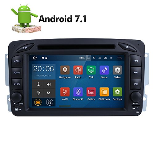 7 Zoll 2 Din Android 7.1.1 Nougat 2GB RAM Quad Core Autoradio Moniceiver DVD GPS Bluetooth Navigation für Mercedes-Benz C class W203/Clk -C209/W209/Viano/Vito W639/Vaneo/G-W463/A-Class W168