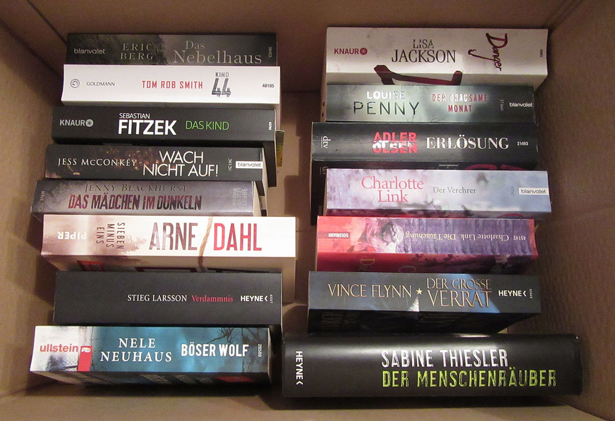 Bücher-Paket Krimi/Thriller, gut erhalten/Fitzek,Dahl,St.Larsson,Olsen,N.Neuhaus