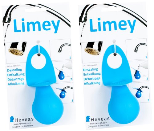 Limey Entkalk - Hilfe für Wasserhähne zur Entfernung von Kalkablagerungen, Blau, 2 Stück