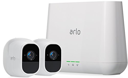 Netgear Arlo Pro 2 wiederaufladbare Smart Home 2 HD-Überwachungs Kamera-Sicherheitssystem (130 Grad Blickwinkel, Nachtsicht, Wetterfest, 2-wege Audio) weiß, VMS4230P-100EUS