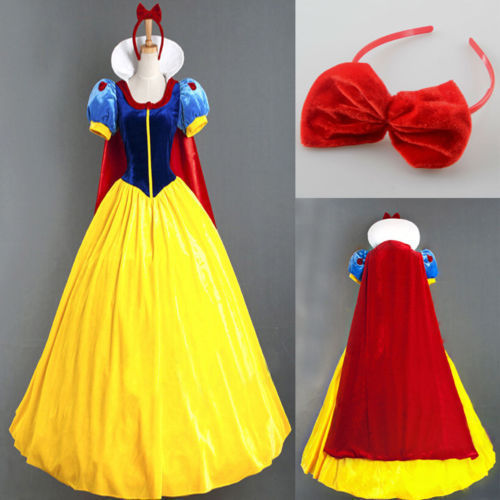 Damen Schneewittchen Halloween Kostüm Erwachsene Märchen Karneval Kleid Cosplay