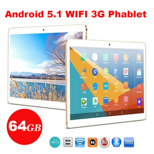 9.6'' HD 64GB OCTA CORE 2XSIM Kamera 3G WIFI WLAN Android 5.1 Phablet TABLET PC