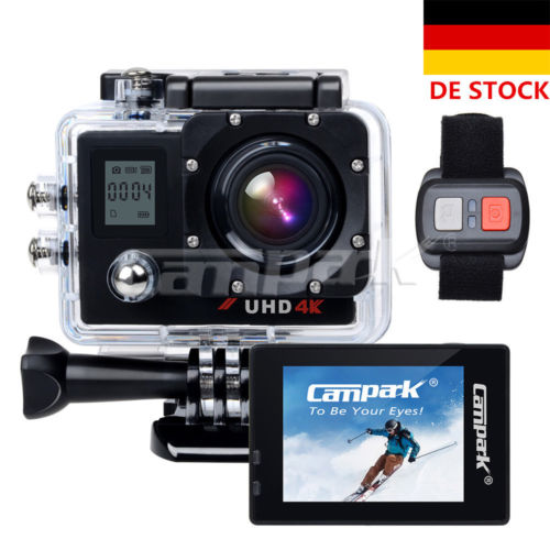 Campark ACT76 WiFi 1080P 16MP 4K Action Kamera Sport Cam mit Dual LCD Bildschirm