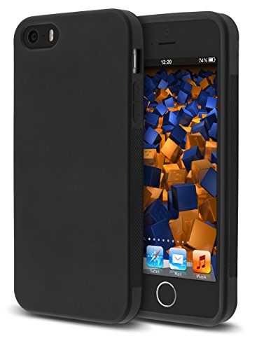 mumbi double GRIP Hülle für iPhone SE 5S 5 Schutzhülle schwarz
