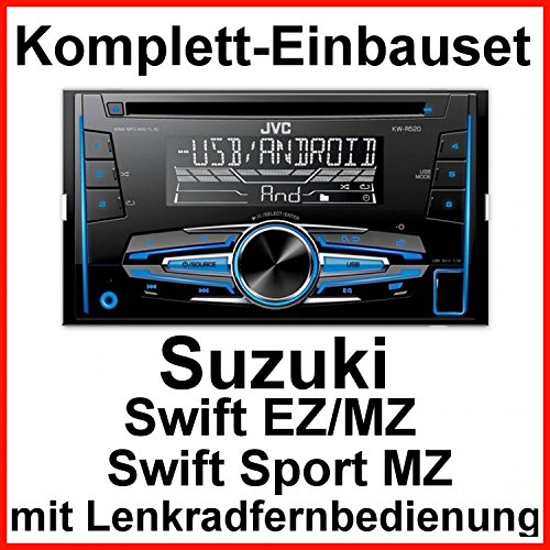 Komplett-Set Suzuki Swift Sport EZ MZ JVC KW-R520 2-DIN Autoradio mit CD USB MP3 AUX