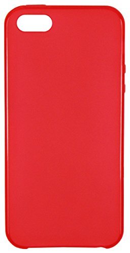 mumbi TPU Silikon Schutzhülle iPhone SE 5 5S Hülle transparent rot