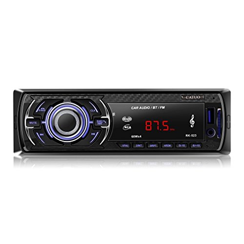 CATUO Navigationssystem Autoradio, CATUO Audio Stereo Receiver Bluetooth Audio Empfänger MP3 Player mit Freisprecheinrichtung, Unterstützung USB/AUX (MP3 RK-523)