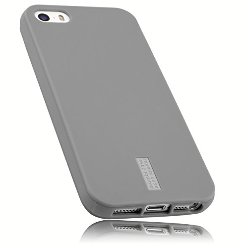 mumbi Schutzhülle für iPhone 5 5S SE Hülle hell grau