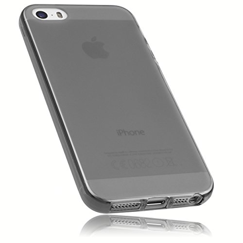 mumbi TPU Silikon Schutzhülle für iPhone SE 5 5S Hülle transparent schwarz