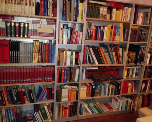Bücherwand gefüllt an Höchstbietenden in 68789 St. Leon abzuholen