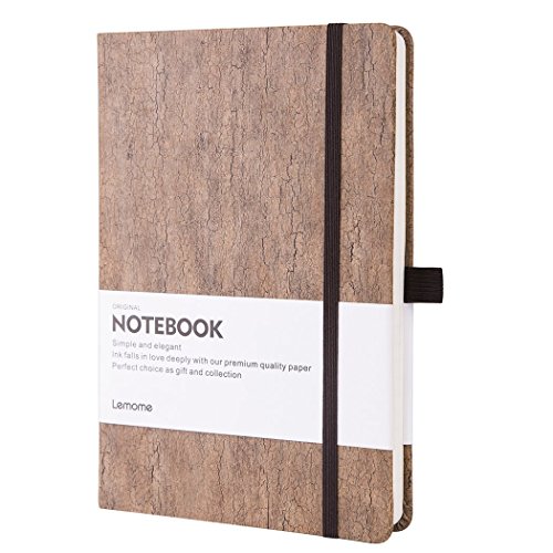 Bullet Journal/ Notizbuch Dotted (NEW PRODUCT, PROMOTION FOR 3 DAYS!!!) - Umweltfreundliches Naturkork Hardcover Dot Grid Notebook mit Stiftschlaufe - Premium Dickes Papier, Bound Dotted Notebook - A5 (5x8In)