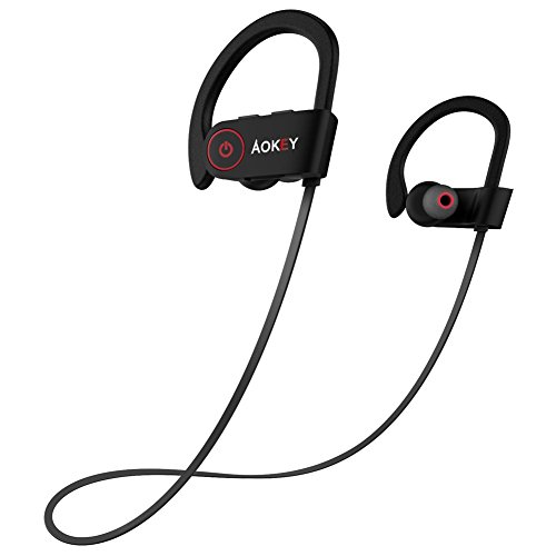 Bluetooth Kopfhörer,Aokey 4.1 In Ear Kopfhörer Wireless Sport Headset IPX7 Wasserschutz Ohrhörer mit Magneten/Mic für iOS & Android-Geräte Premium-Sound für Lauftraining,Wandern und Indoor&Outdoor