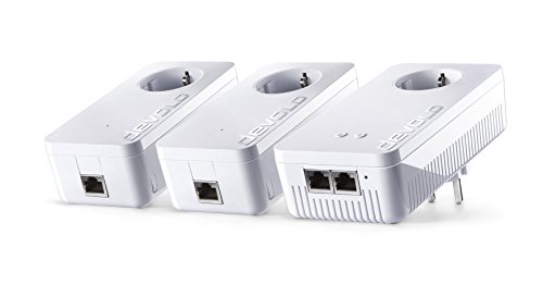 Devolo dLAN WiFi ac Multimedia Power Kit (dLAN 1200 + WiFi Adapter, 2x Powerline Adapter, 4x Gigabit, ideal für Online Gaming, Wlan im ganzen Haus) weiß