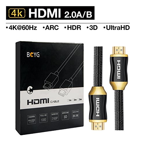 Premium 4K HDMI Kabel 1M HighSpeed HDMI 2.0a/b Kabel kompatibel mit 4K Ultra HDTV/ Full HD |HDR, 3D, ARC,CEC, Ethernet /HDMI Kabel Für TV, Computer ,PC Monitore , Laptop, , PS4/PS4 Pro ,Beamer ,Blue-ray ,DVD-Player, bildschirm ,Roku, Xbox,Wii