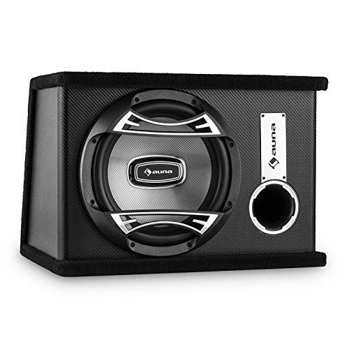 auna SUB12BK • aktiv Bassbox • Auto Lautsprecher • Subwoofer Box • Car HiFi Subwoofer • 500 Watt • 30 cm (12