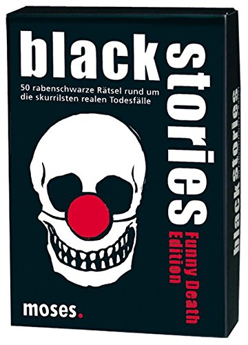moses. black stories Funny Death Edition | 50 rabenschwarze Rätsel | Das Krimi Kartenspiel