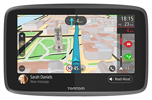 TomTom GO 6200 1PL6.002.01 Navigationsgerät (15,2 cm (6 Zoll), mit WiFi, Smartphone Benachrichtigungen, Freisprechen, Lebenslang Karten (Welt), Traffic über Integrierte SIM-Karte, Aktive Magnethalterung) schwarz