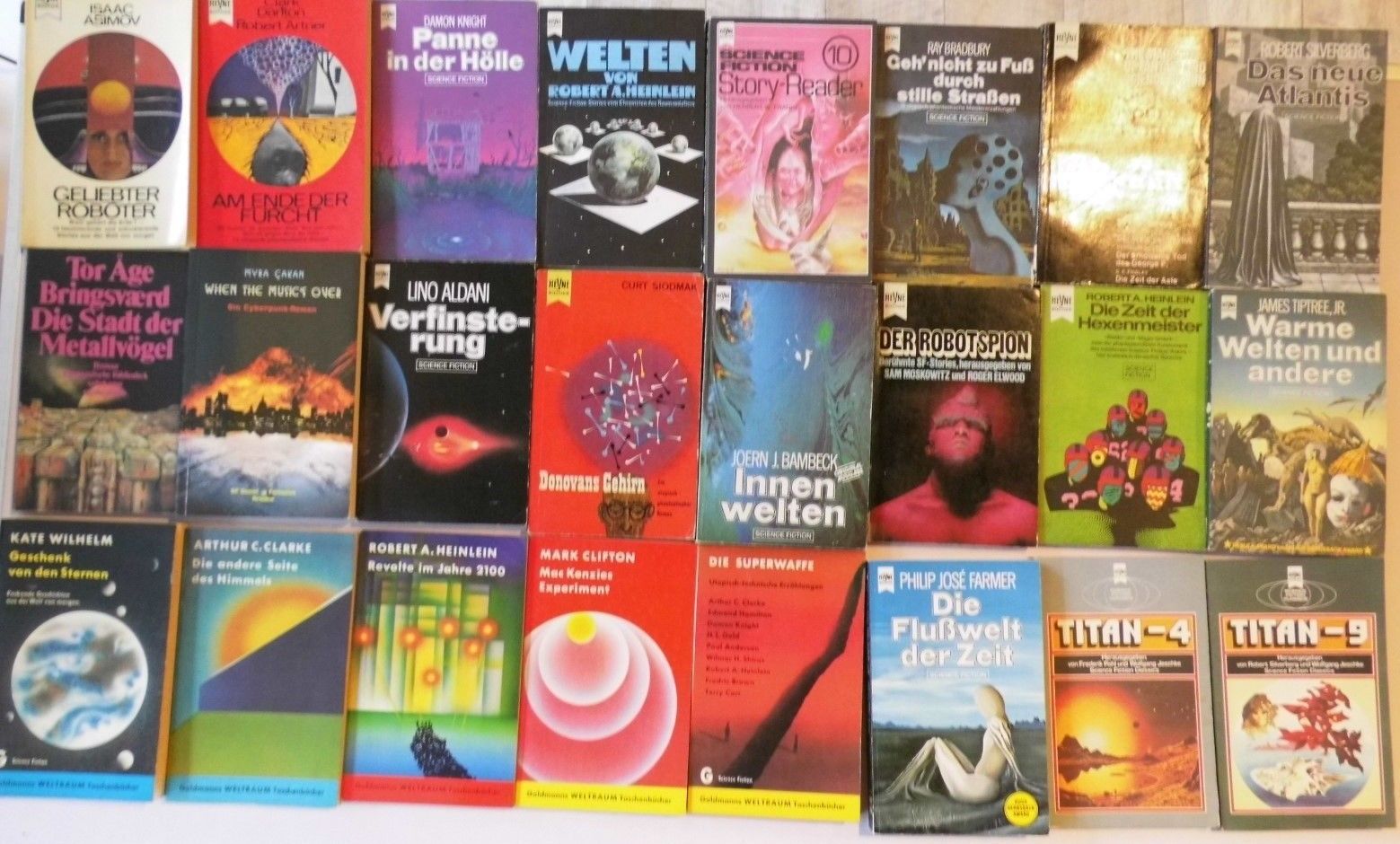 65 Science Fiction Taschenbücher (viele alte Heyne & Goldmann)