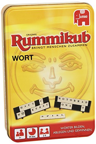 Jumbo 03974 - Original Rummikub Wort Kompakt in Metalldose