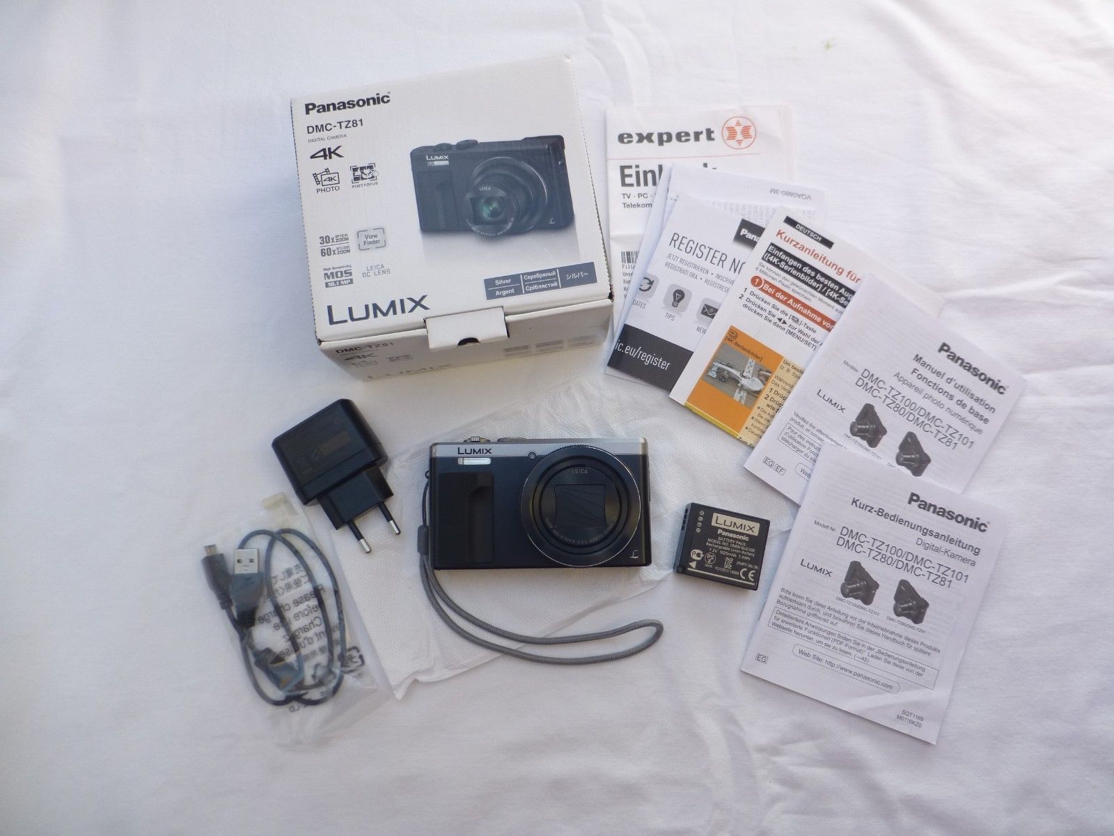 Panasonic Lumix DMC-TZ81 18.1 MP Digitalkamera silber - Wie Neu und Garantie