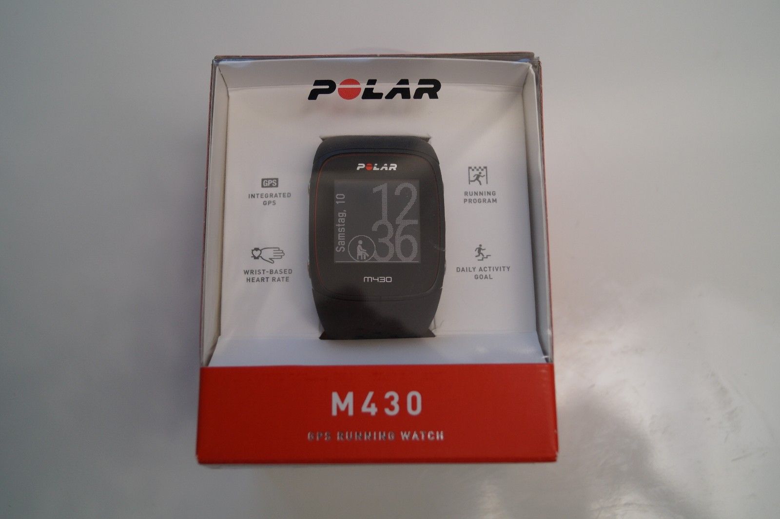 Polar M430 GPS Uhr Laufcomputer HF Messung am Handgelenk Schwarz OVP