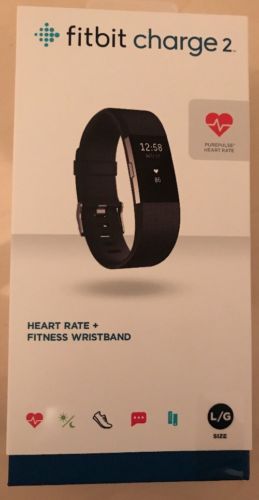 Fitbit Charge 2 Large Activity Tracker  Schwarz