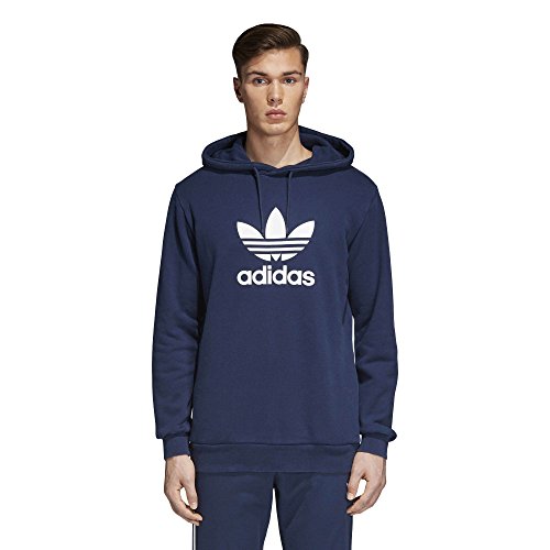Adidas Originals Herren Sweater TREFOIL HOODY CX1900 Dunkelblau, Größe:S