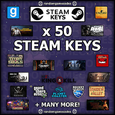 50 x Random Steam CD Keys - CHEAPEST - Games up to £40!!!