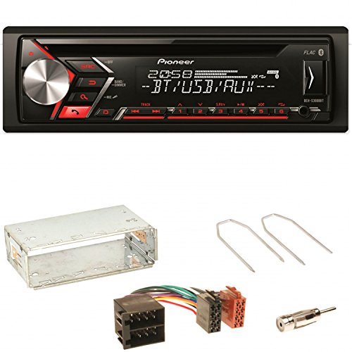 Pioneer DEH-S3000BT Autoradio USB AUX 1-DIN CD iPod MP3 Bluetooth WMA Einbauset für Opel Astra F G Corsa B Zafira A