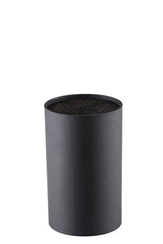 Universal Messerblock mit Borsteinsatz schwarz 18 cm hoch, Ø 11 cm