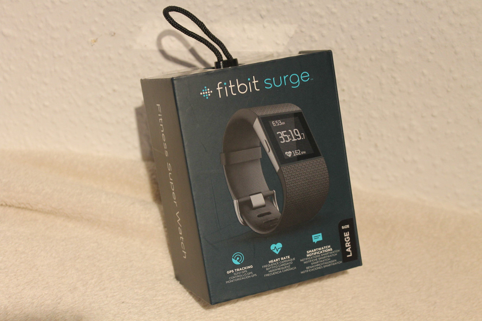 Orig. Fitbit Surge Smartwatch/Fitnesstracker/Trainingscomputer - Schwarz - OVP
